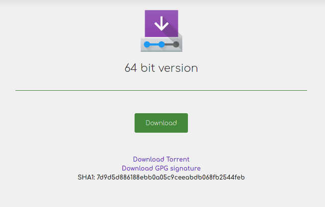 Manjaro download page